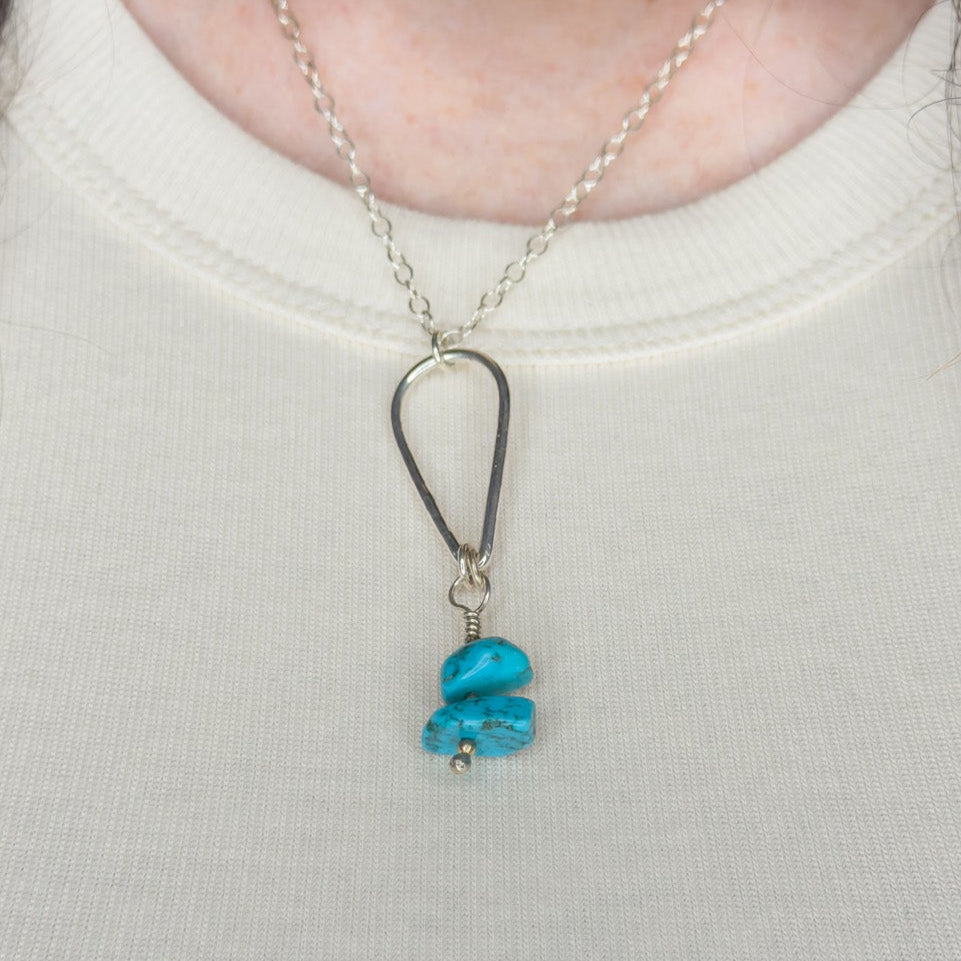 Blue on Blue Necklace - Sally Hoffman Designs