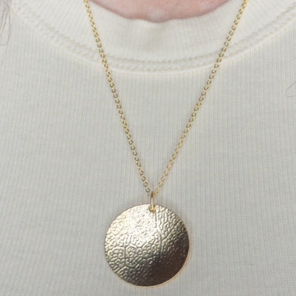 Gold-Filled Textured Disk - Sally Hoffman Designs