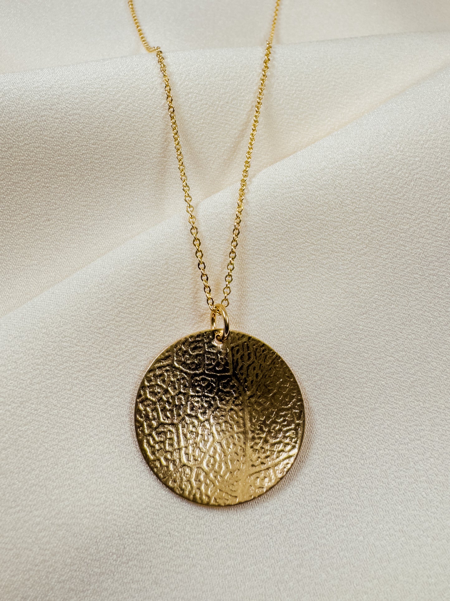 Gold Filled Textured Disk