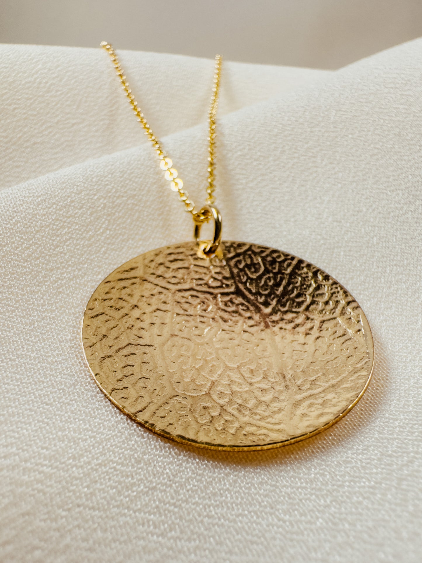 Gold Filled Textured Disk