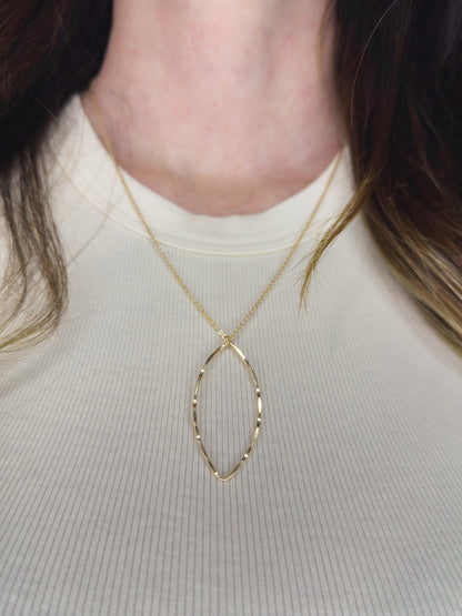 Gold Filled Marquis Necklace